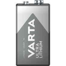 VARTA Lithium 9V Block 6LR61 Batteries (1-pack) - ideal for digital cameras, toys, GPS devices, sporting and outdoor applications