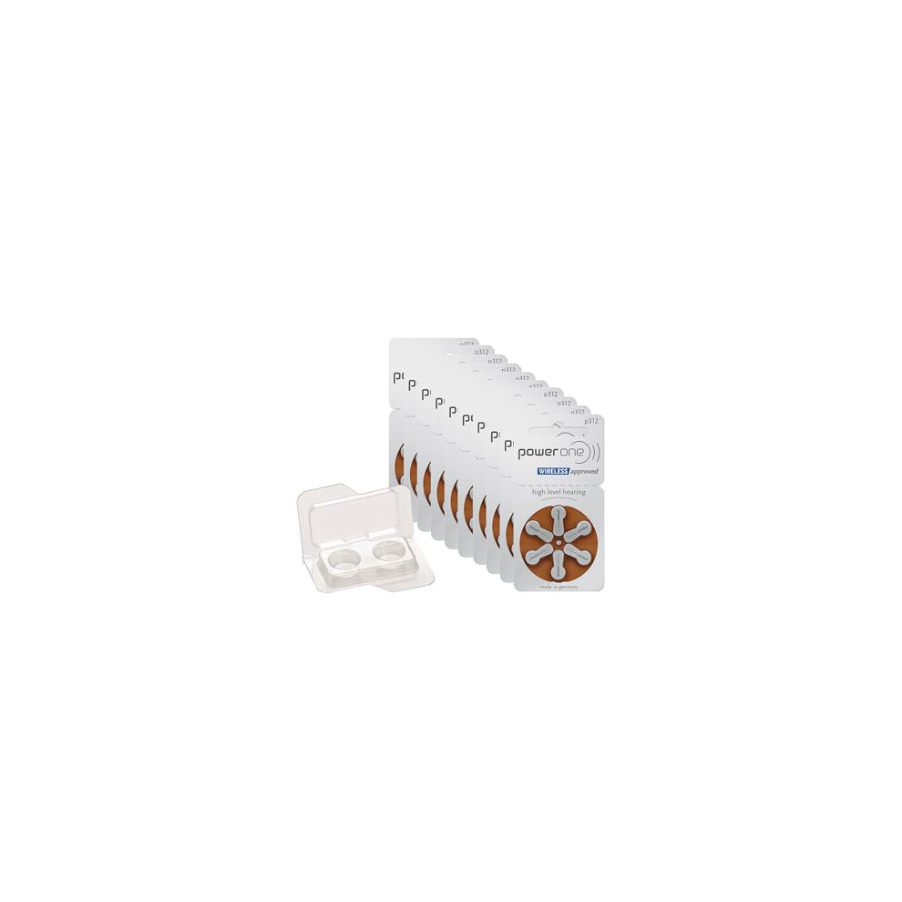 Varta Powerone Size 312 Hearing Aid Batteries Pack Of 60 Mercury Free 4250822700237