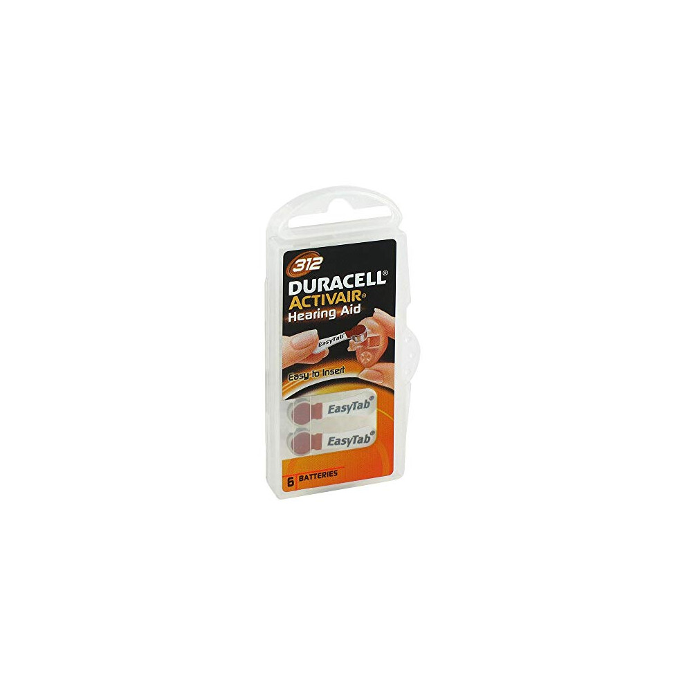 Duracell Batteries For Hearing Aid 312 (6 Pack) 4150076564596