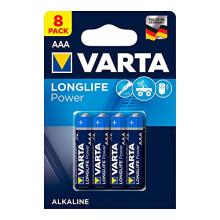 Varta Long Life LR03 AAA Batteries - Pack of 8