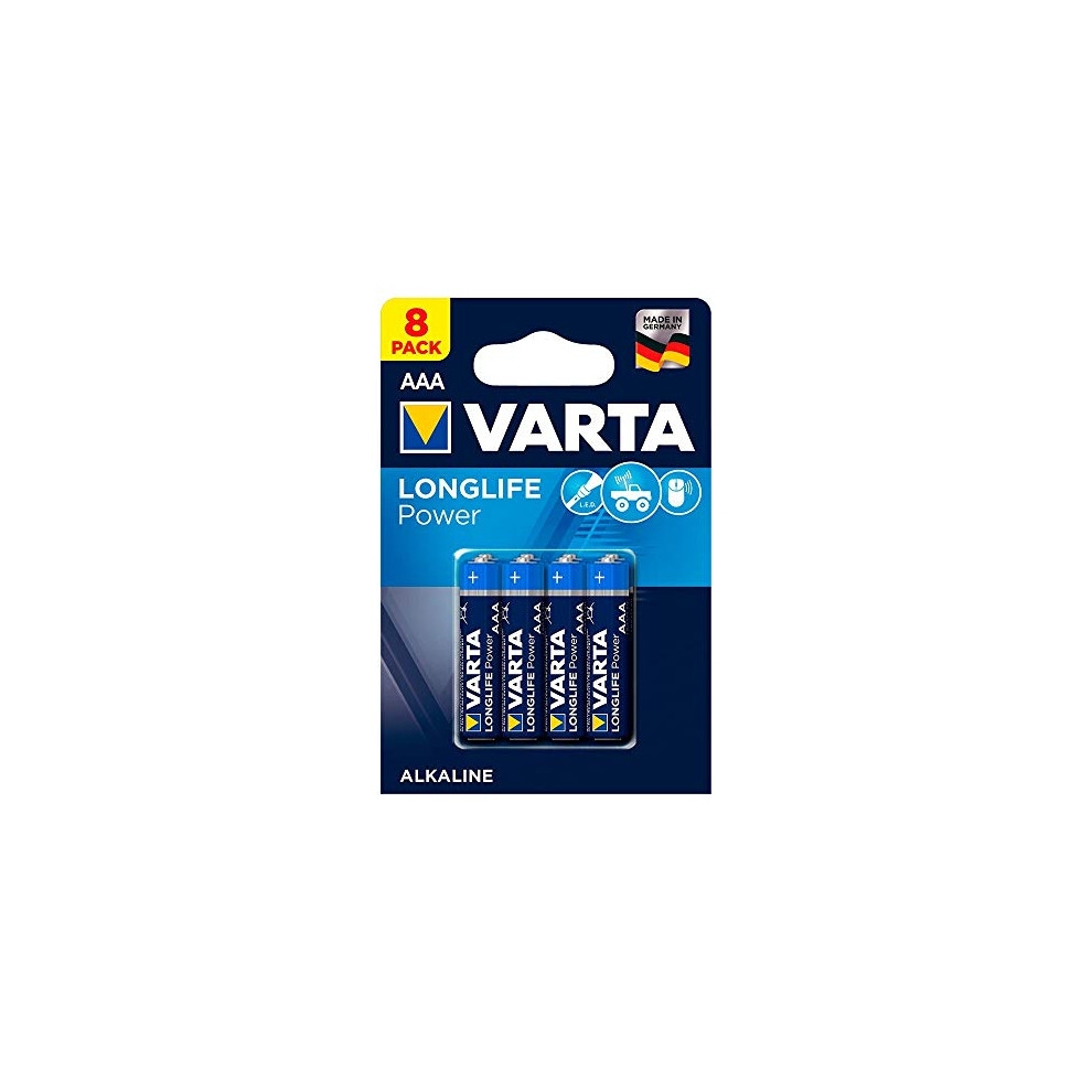 Varta Long Life Lr03 Aaa Batteries - Pack Of 8