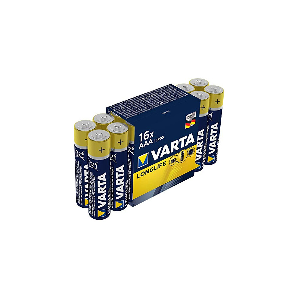 Varta Alkaline Battery Aaa X 16 Long-Life Lr03
