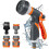 Watering Gun with 8 Modes, 4 Interfaces, Ergonomic Trigger Handle, Leak-Proof Connectors 1