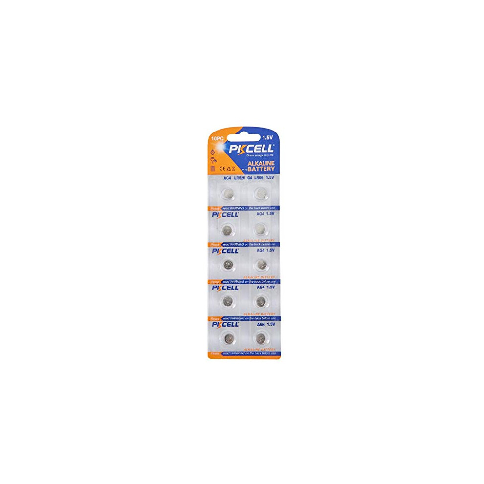 Genuine Pk Cell Ag4 L626 Lr66 177 Alkaline Battery 1.5V [10-Pack] 6942449552426