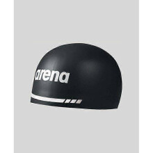(Black) Areena 3D Soft Silicone Swim Cap