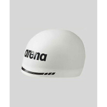 (White) Areena 3D Soft Silicone Swim Cap