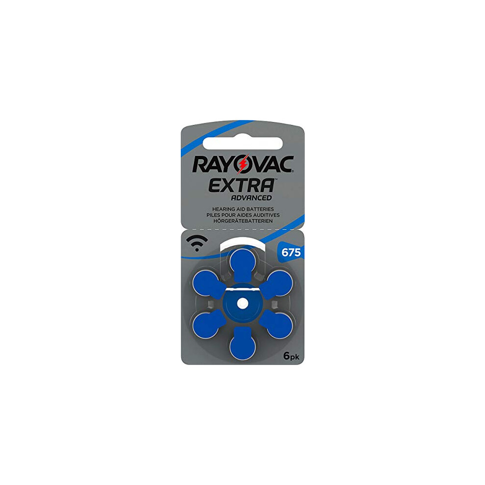 Rayovac 675 Extra Advanced Hearing Aid Batteries 1,45 V 640 Mah Pack Of 6 4022107282529