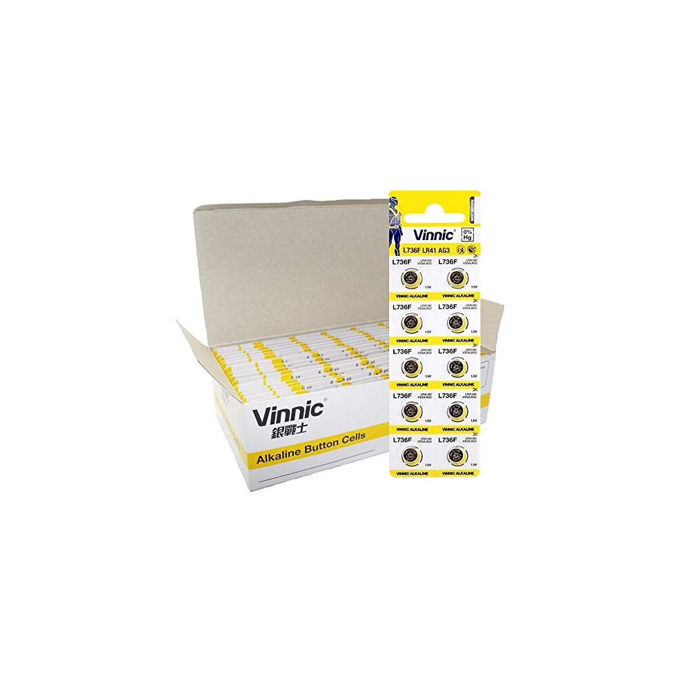 Vinnic L736f / Lr41 / Ag3 1.5V Alkaline Â Pack Of 10 3664314365308