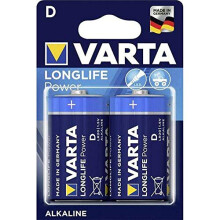 Battery Alkaline, Mono, D, LR20, 1.5 V Longlife Power, Retail Blister Pack, Pack of 2