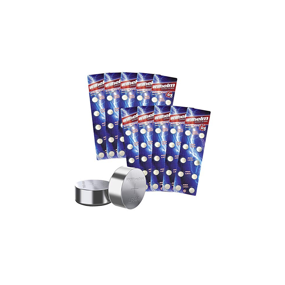 100 X Wilhelm Ag13/147/Lr44/Sr44w/357/Lr1154/V13ga Quality Batteries 1.5 V Alkaline Blister Packs 4251715208885