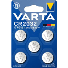 VARTA Batteries Electronics CR2032 Lithium Button Cell 3 V Battery Pack of 50 Button Cells in Original Blister Packaging