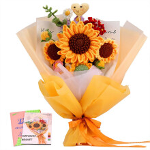 DIY Crochet Flower Kits for Beginners with Yarn, Hook, Needle, Guidebook for Home Decorations