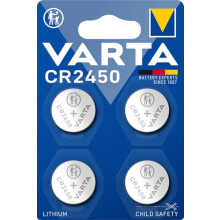 Varta Button Battery CR 2450 3 V 4 Pieces Varta Lithium Coin CR2450 Blister 4
