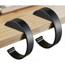 C-Shaped Heavy Duty Alloy Desk Bag Holder, Foldable Table Hook for Handbags Jackets