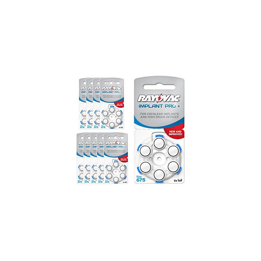 Rayovac - Implant Pro+ - Ae675 - 60 Cochlear Implants Hearing Aid Batteries 96109038
