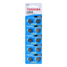 Toshiba LR44 / 1154 / AG13 / A76 Button Cell Batteries Long Life - LR44 / 1154 / AG13 / A76 1.5v Alkaline Battery for Hearing Aids, Watches, Small