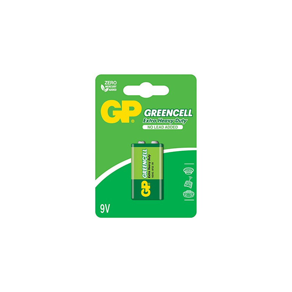 Gp Greencell 9V Pp3 Zinc Chloride Battery 4891199002212