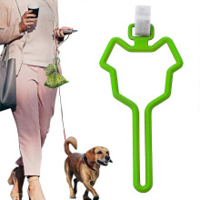 Porta sacchetti per deiezioni canine, clip da cintura a forma di osso per mani libere, dispenser in plastica con cinturino regolabile