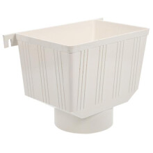 Connettore per tubo di scarico in PVC bianco per raccolta acqua piovana, adattatore per grondaia per barile di raccolta acqua piovana, 26 cm