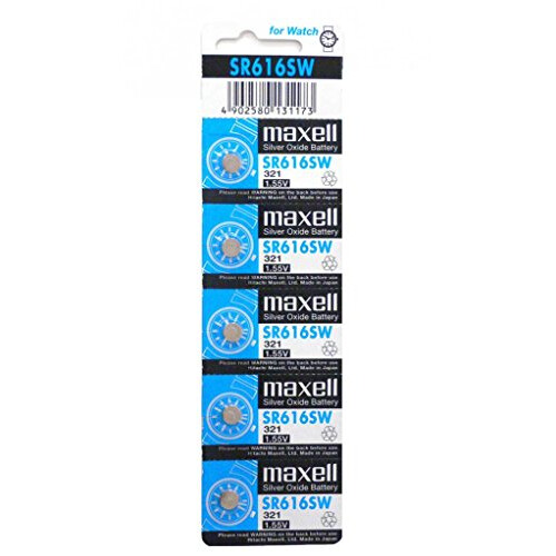 Maxell SR616SW Battery Button Cell, Watch Battery