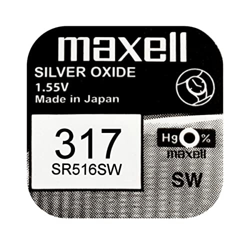 Maxell Silver Oxide 317 / SR516SW Watch Battery