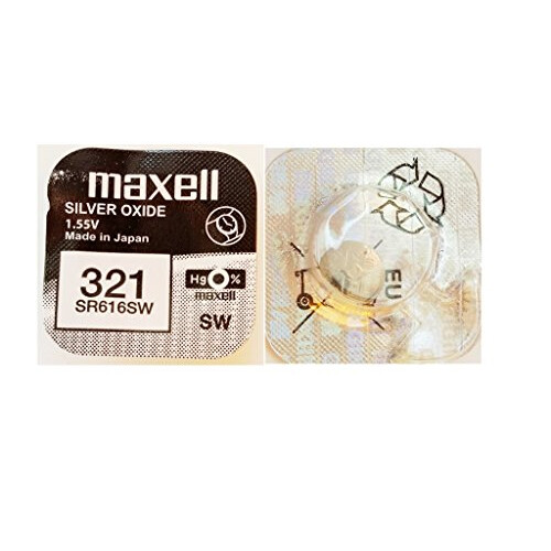 Maxell 321 SR616SW Battery Button, 1.55 V,silver