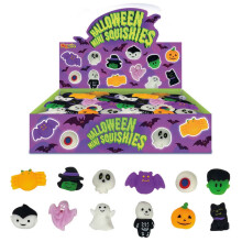 (12 Mini Halloween Squishes) Halloween Squishies Toys, Bats, Ghost, Frankenstein & more