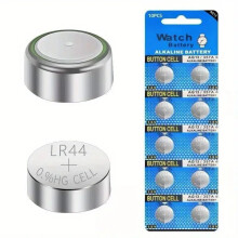 Sivitec 10 Pcs AG13 LR44 A76 Alkaline Button Cell Coin Watch Batteries, 1.5V (10 Batteries)