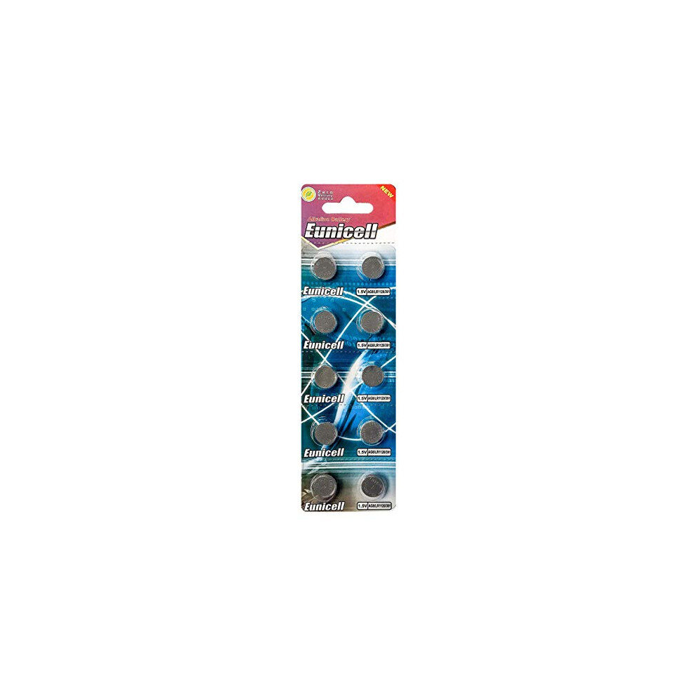 Eunicell Branded 1.5 V Alkaline Battery Typ: Ag8 10 Pcs 6957046501081