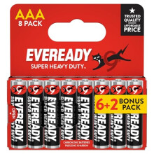 Eveready Super Heavy Duty Carbon Zinc AAA, 8 Pack