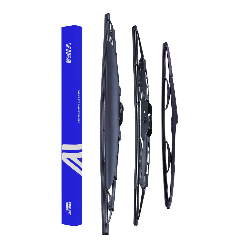 Vipa Car Parts Premium Wiper Blade Set | Fits: Nissan Primera Hatchback (Jul 2002 To Nov 2007) | All-Weather Performance | Durable, Streak-Free 5056162284661