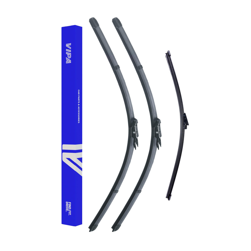 Vipa Car Parts Premium Wiper Blade Set | Fits: Seat Leon 1P Late Hatchback (May 2009 To Dec 2012) | All-Weather Performance | Durable, Streak-Free 5056162287501