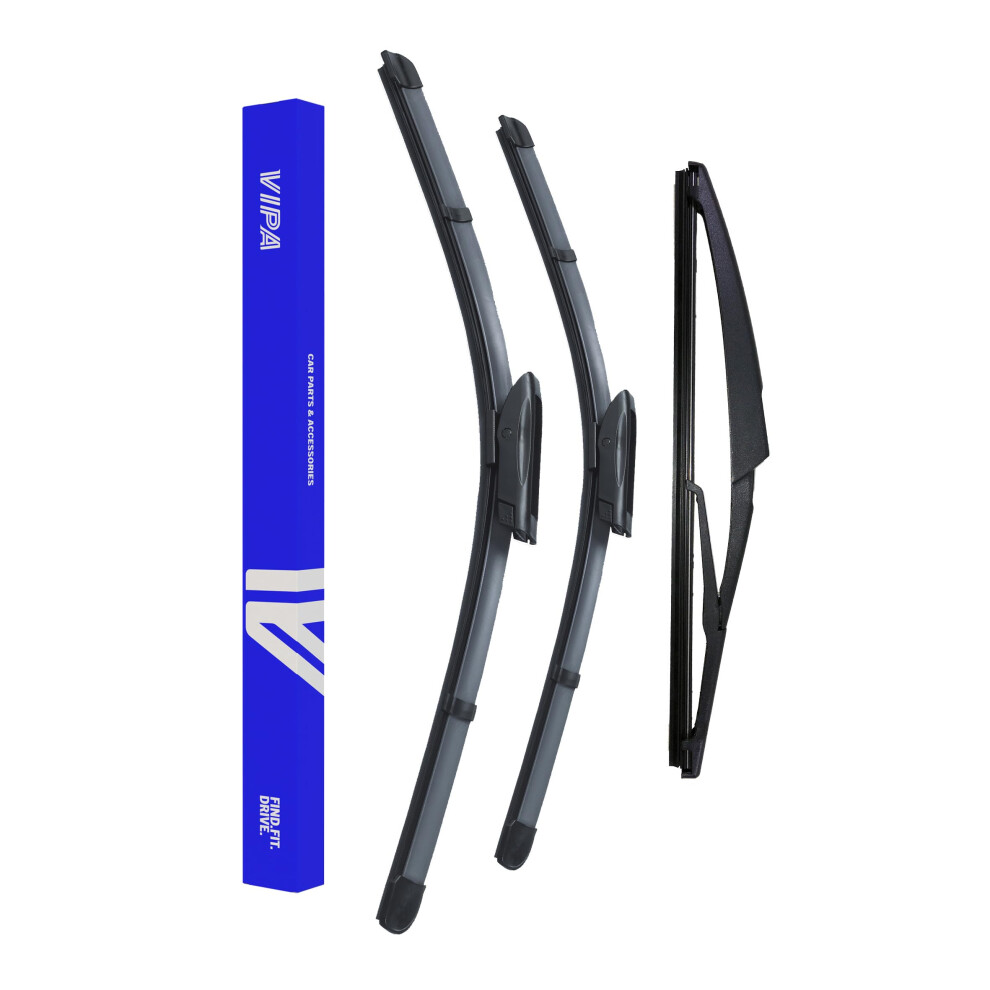 Vipa Car Parts Premium Wiper Blade Set | Fits: Renault Sc?Nic Mk2 Ii Late Mpv (Dec 2004 To Dec 2009) | All-Weather Performance | Durable, Streak-Free 5056162288669