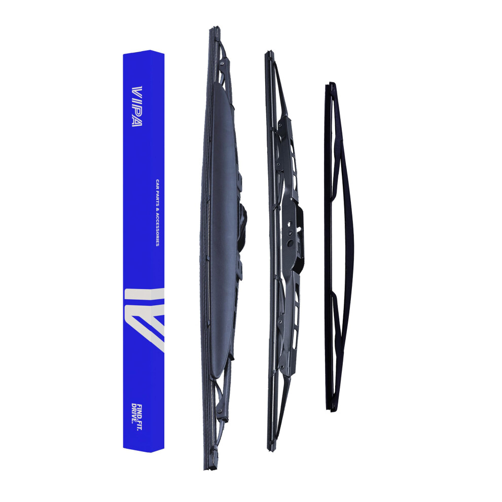 Vipa Car Parts Premium Wiper Blade Set | Fits: Renault Sc?Nic Mk1 I Mpv (Jul 1999 To Jul 2003) | All-Weather Performance | Durable, Streak-Free 5056162283565