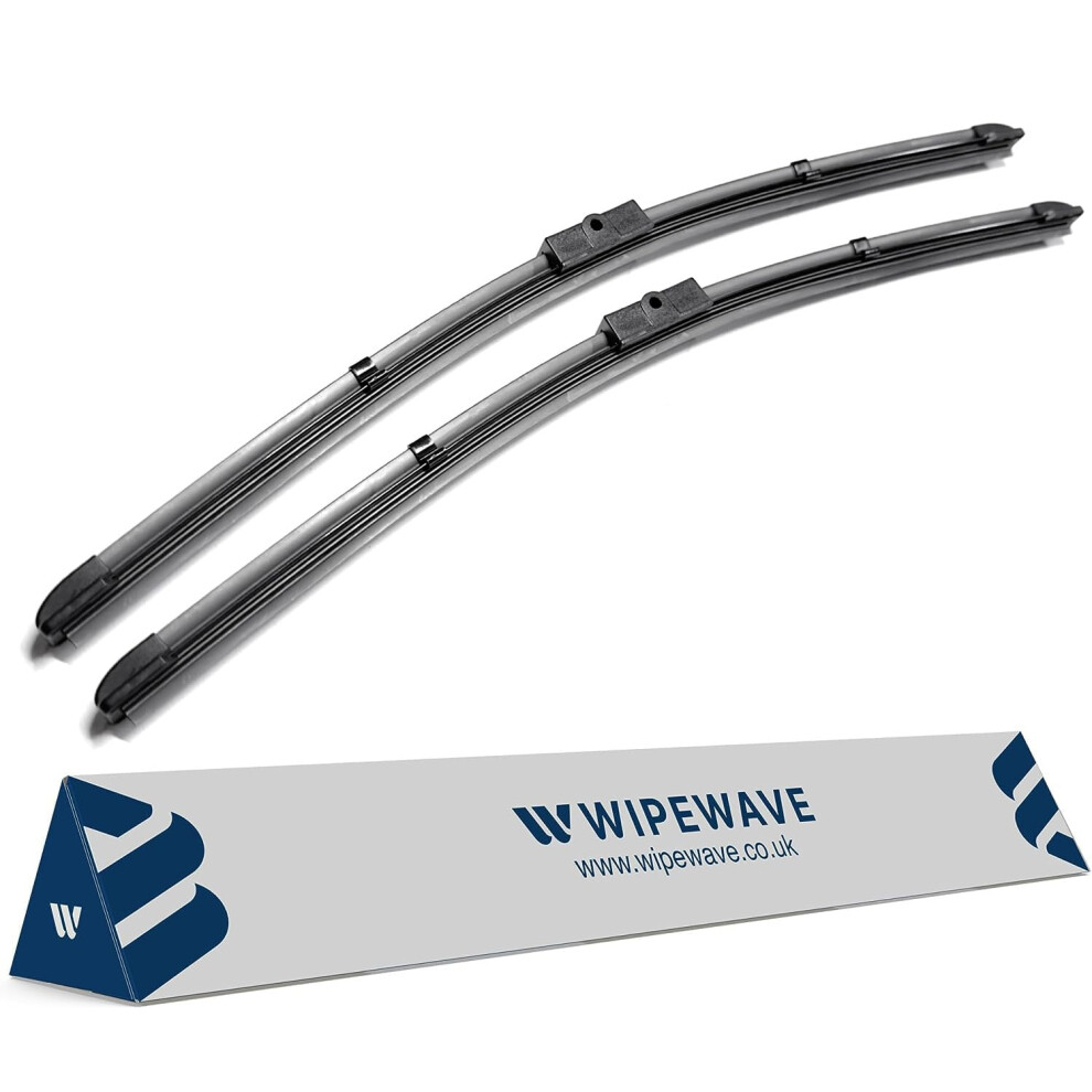 Wipewave Windscreen Wiper Blades For Vw Passat 2001-2005 Saloon Estate, 21" 20" Front Side Pin Enhanced Clarity, Easy Replacement 5056649565047