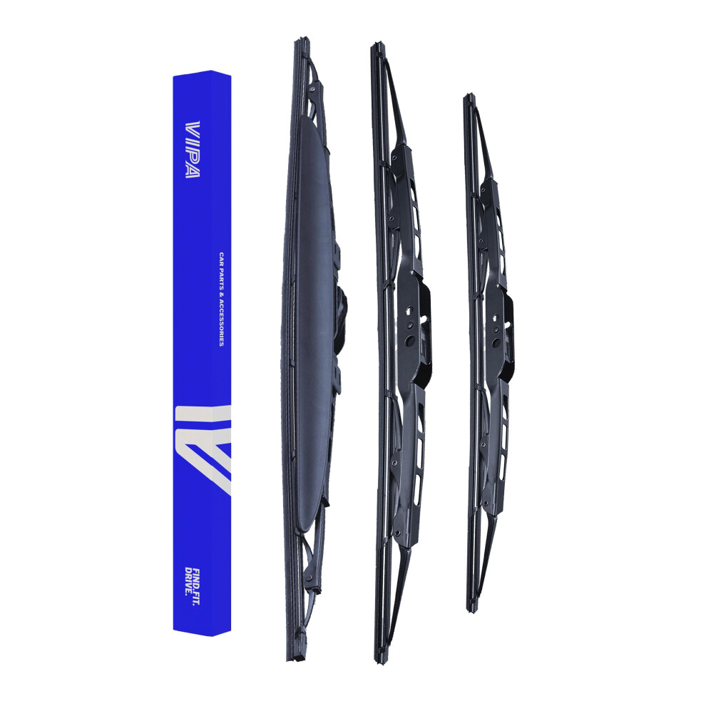 Vipa Car Parts Premium Wiper Blade Set | Fits: Citroen Berlingo/Berlingo First Mpv (Jul 1996 To Dec 2008) | All-Weather Performance | Durable, 5056162281684