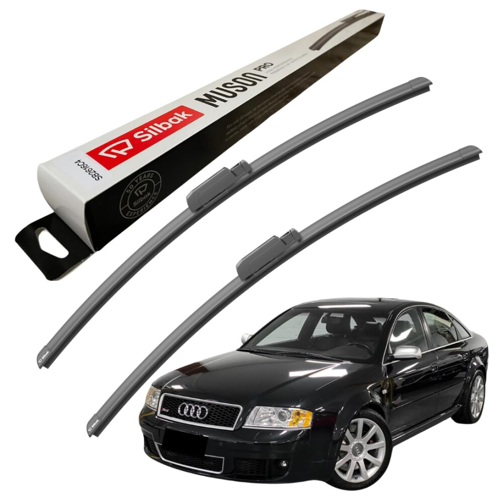 Silbak Windscreen Wipers, Fits For Audi Rs6 (09/2008-08/2010) Front Wiper Blades, 550Mm/550Mm 5056807429969