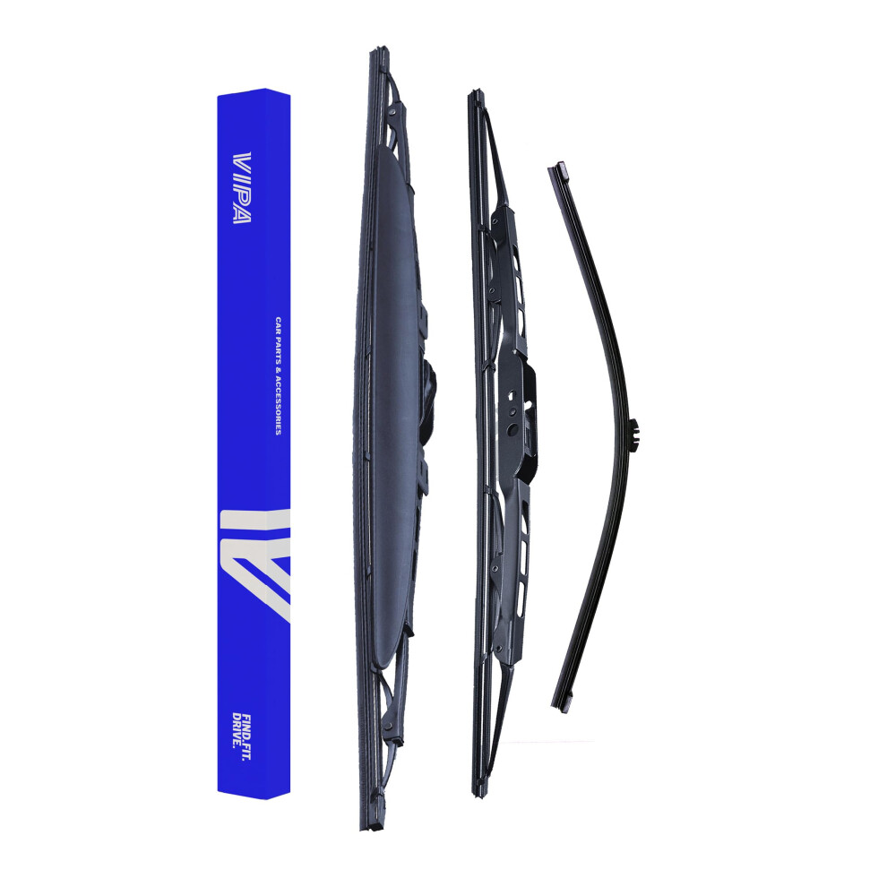 Vipa Car Parts Premium Wiper Blade Set | Fits: Vauxhall Vectra Hatchback (Oct 2003 To Jul 2008) | All-Weather Performance | Durable, Streak-Free 5056162283749