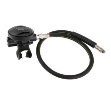 (Black) Scuba Diving Second Stage Regulator with Hose Breath Adjuster Dive Accessory for Diving Snorkeling Diver Supplies B