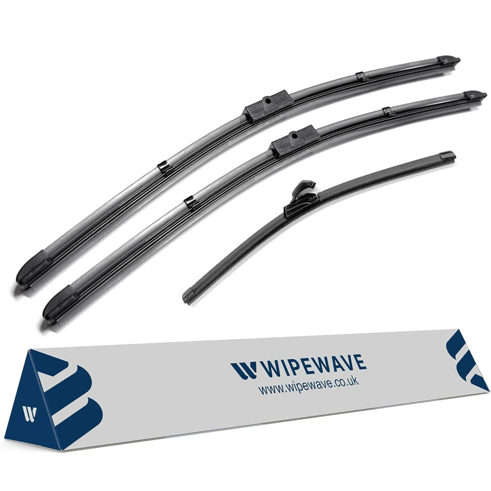 Wipewave Windscreen Wiper Blades For Ford Galaxy 2001-2006 Mpv, 28" 28" 16" Front And Rear Side Pin, U-Hook Enhanced Clarity, Easy Replacement 5056649569847