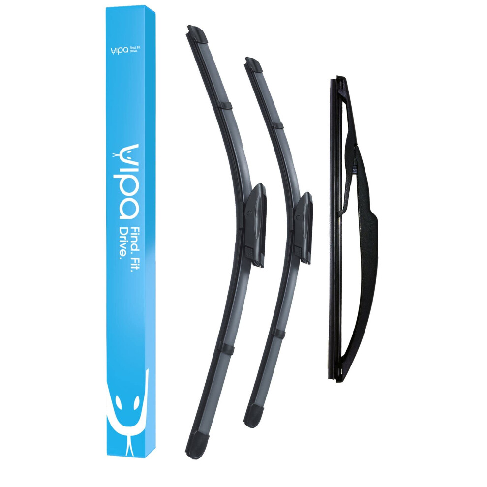 Vipa Wiper Blade Set Fits: Renault Megane Hatchback Nov 2016 To Sep 2202 5060121753730