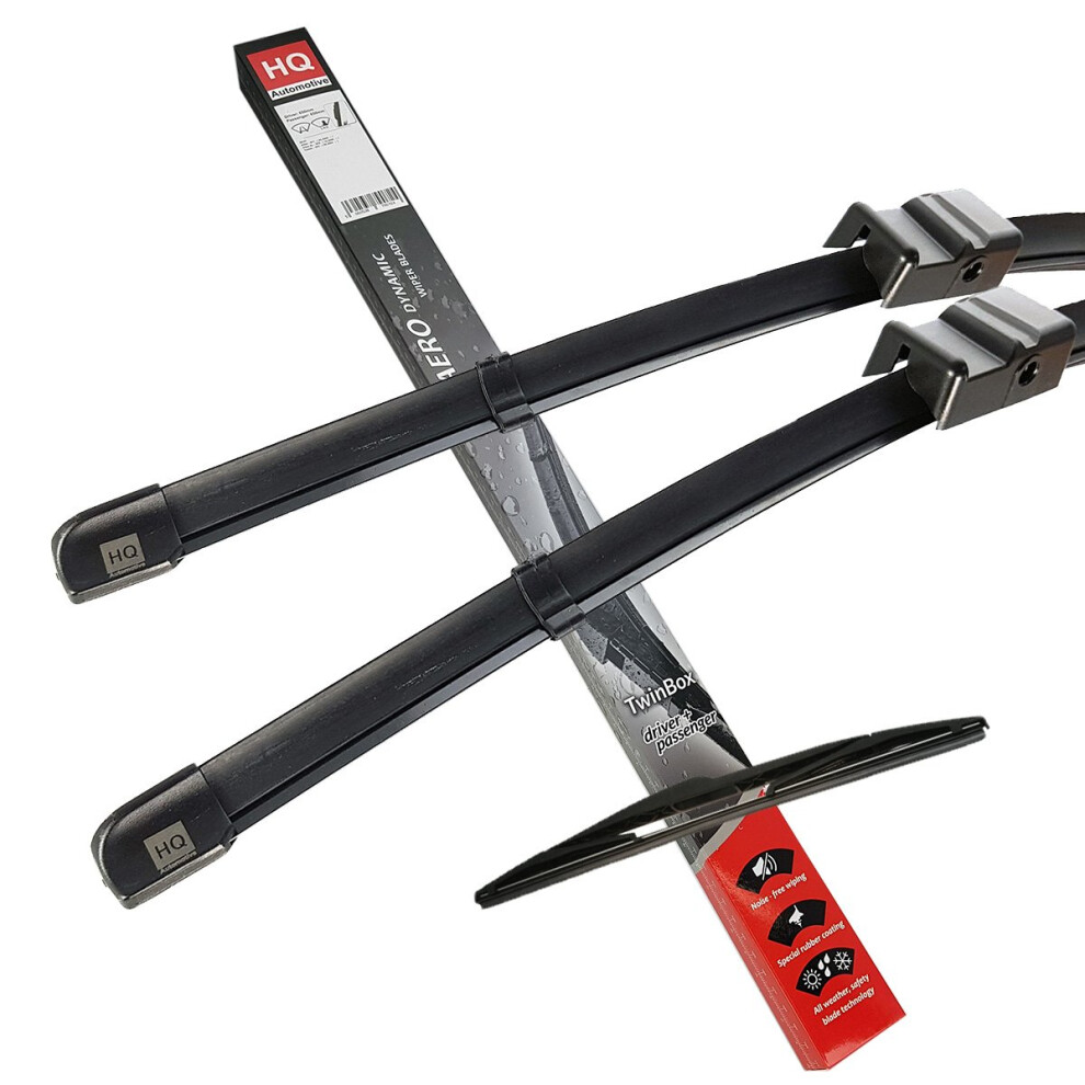 Hq Automotive Windscreen Wiper Blades 3Pcs Kit | Fits: Peugeot 207 2006-2012, 207+ 2012-2015 | Model: Ad71-622|Hq16d 5060538798881