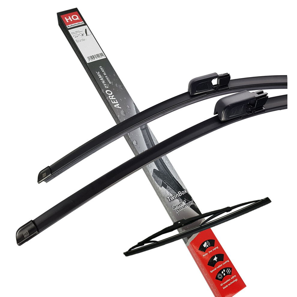 Hq Automotive Wiper Blades For Audi A4 Avant (2003-2004) (2004-2008) Rs4 (2006-2008) S4 (2004-2008) Front Rear Kit, Ad22-225|Hq13c 5060538798324