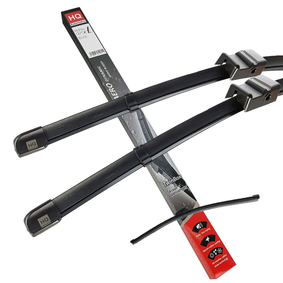 Hq Automotive Wiper Blades For Skoda Octavia (2004-2013) Estate (2004-2013) Front Rear Kit, Ad91-422|Hqa14 5060538799239