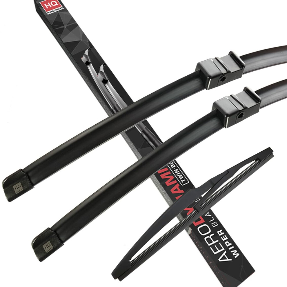 Hq Automotive Wiper Blades For Citroen C4 Grand Picasso (2006-2008) (2007-2008) Front Rear Kit, Adr03-232|Hq14b 5060538798515