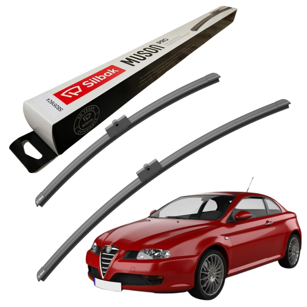 Silbak Windscreen Wipers, Fits For Alfa Romeo Gt (2005-2010) Wiper Blades, 550Mm/400Mm 5056807400098