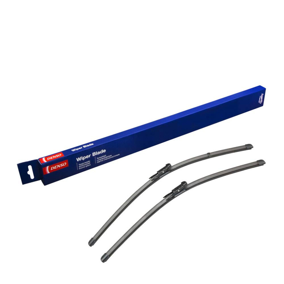 Denso Flat Front Window Wiper Blade Df240-475/600Mm - Premium All Season Replacement Wipers - Pinch Tab Arm - Rhd 8717613054987