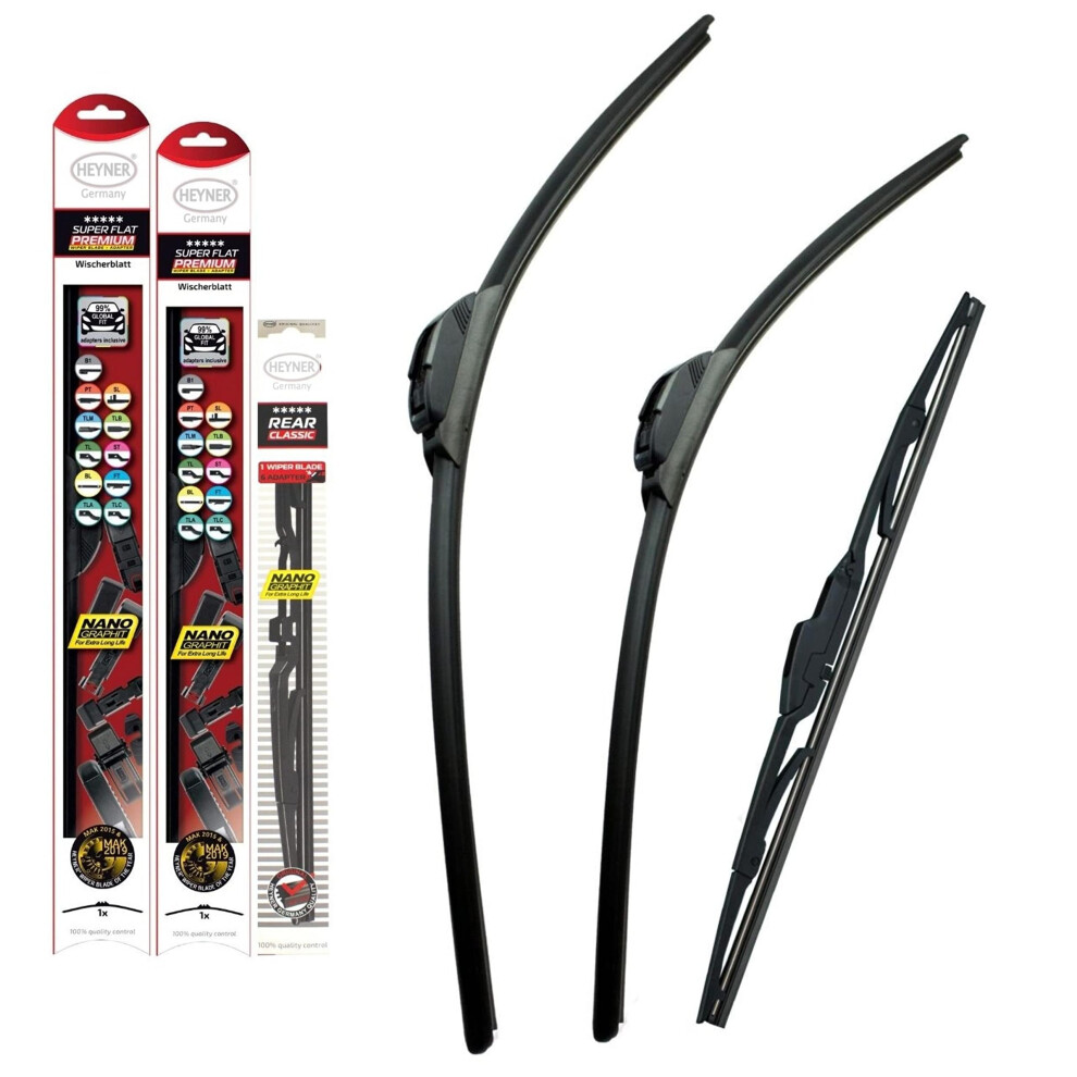 Heyner Germany Fits Suzuki Ignis Windscreen Wiper Blades 2016-On Size 21"19" Rear Blade 12? Hsf2119h12hrc 5056151119202