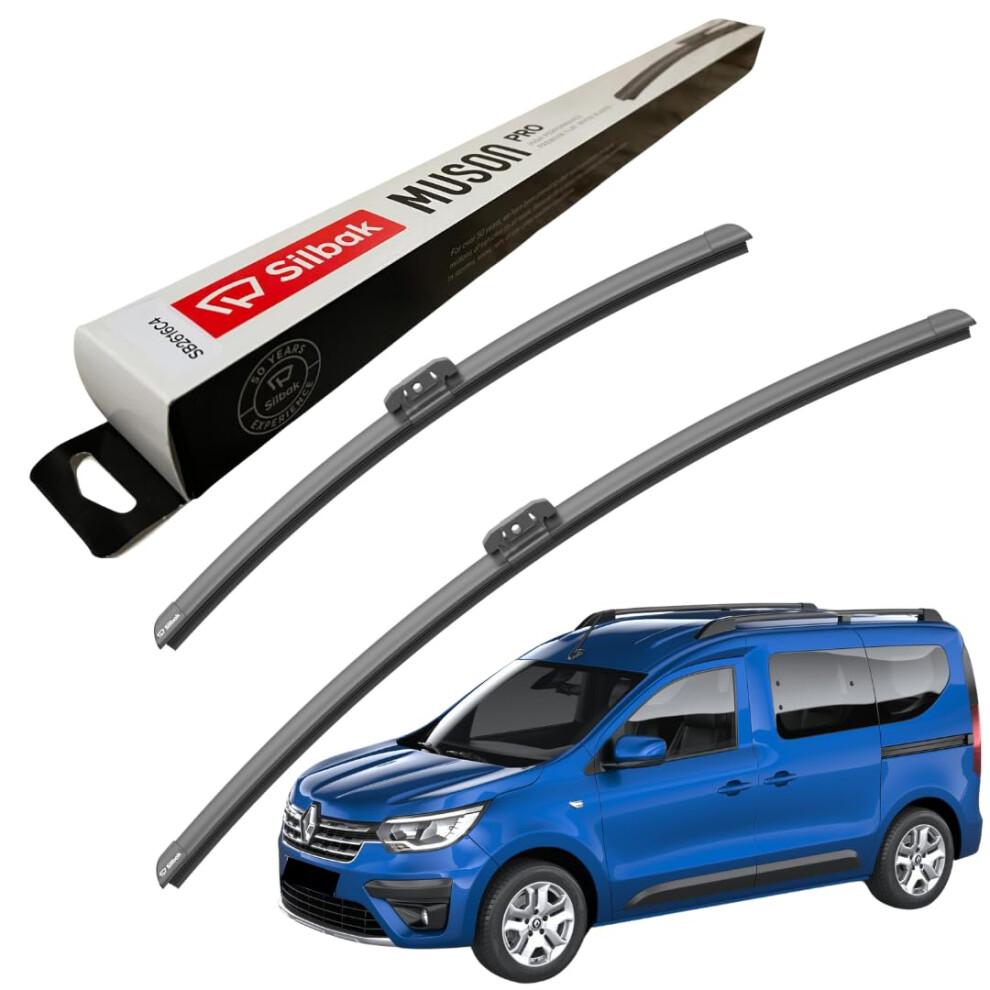 Silbak Windscreen Wipers, Fits For Renault Express (2021 Onwards) Wiper Blades, 550Mm/400Mm, 5056807400036