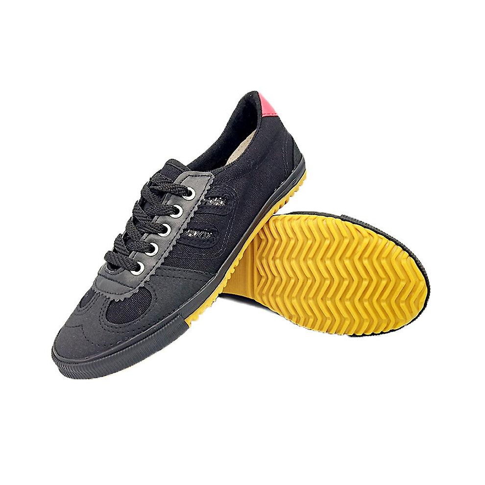 Volleyball Shoes Tendon Sole Canvas Shoes Martial Arts Training Sports Shoes:39- Black 3225532136639